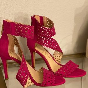 Jessica Simpson Pink Suede Heels!